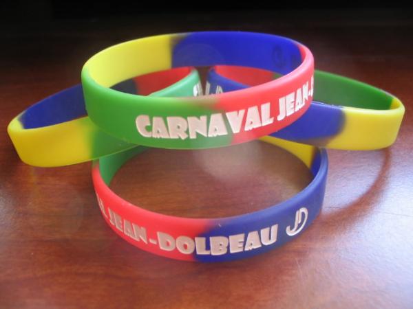 Silicone bracelets - Debossed with color filling200=1.35$ 500=0.89$ 2000=0.60$/pcs